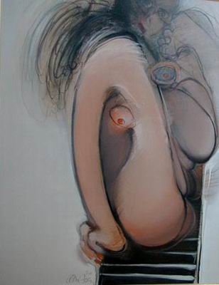 Abstract C oil painting