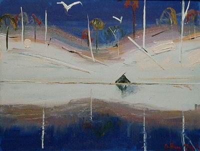 Abstract C oil painting