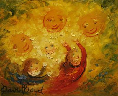 Abstract C oil painting