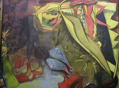 Abstract C oil painting