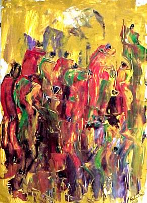 Abstract C oil painting