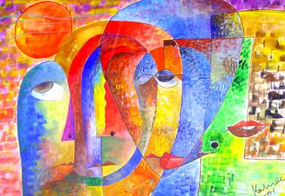 Abstract C oil painting