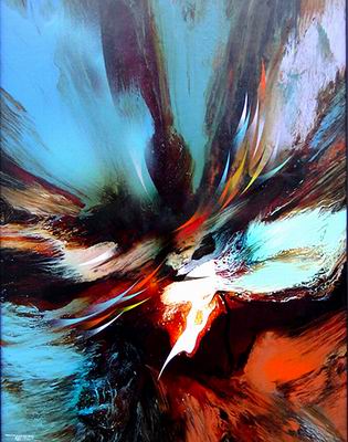 Abstract C oil painting