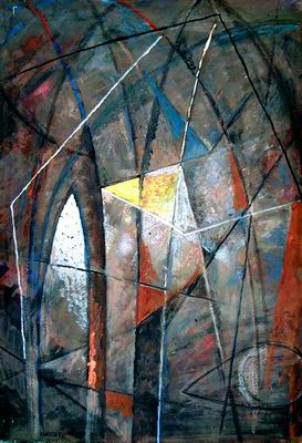 Abstract C oil painting