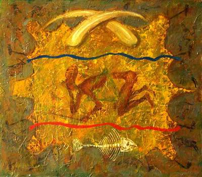 Abstract C oil painting