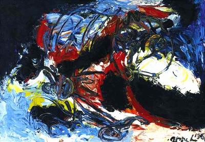 Abstract C oil painting