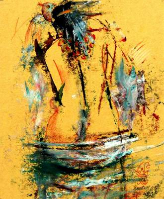 Abstract C oil painting