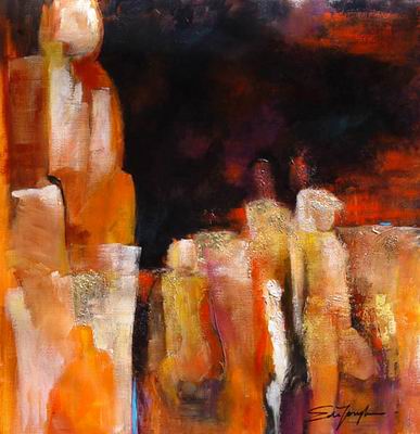 Abstract C oil painting