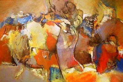 Abstract C oil painting