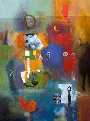 Abstract C oil painting