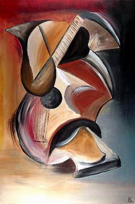 Abstract C oil painting