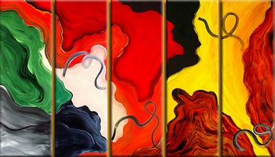 Abstract C oil painting