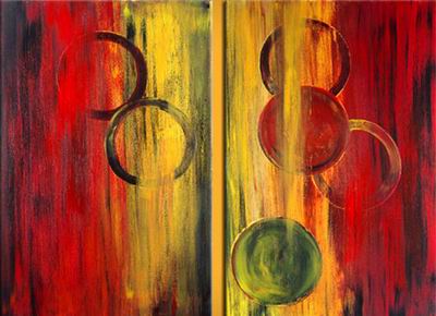 Abstract C oil painting