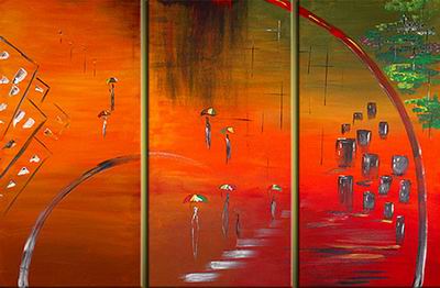 Abstract C oil painting