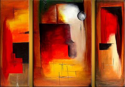 Abstract C oil painting