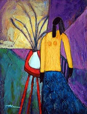 Abstract C oil painting