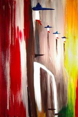 Abstract C oil painting