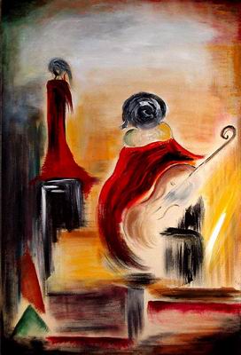 Abstract C oil painting