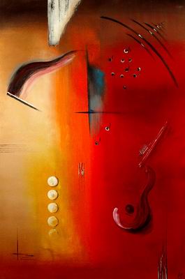 Abstract C oil painting