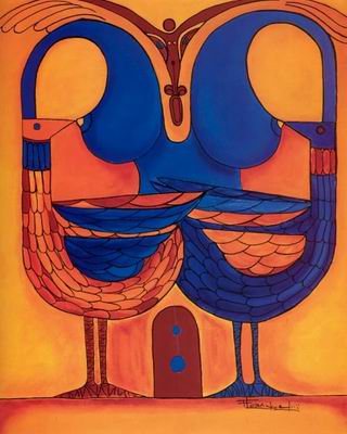 Abstract C oil painting