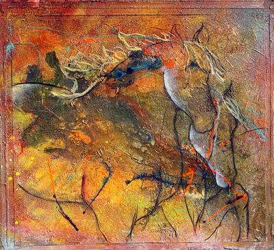 Abstract C oil painting