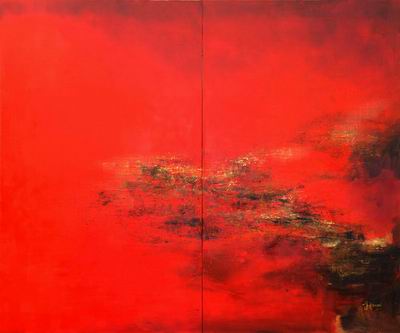 Abstract C oil painting