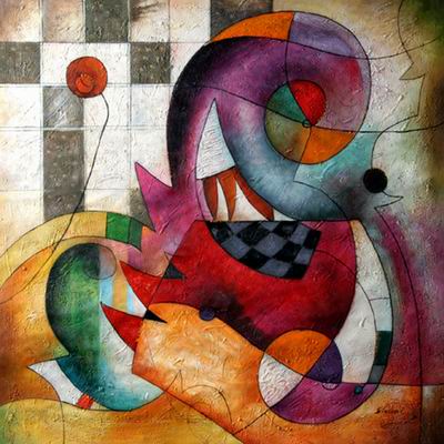 Abstract C oil painting