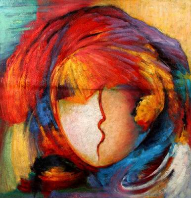 Abstract C oil painting