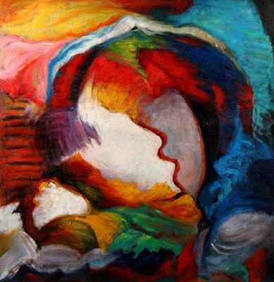 Abstract C oil painting