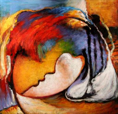 Abstract C oil painting