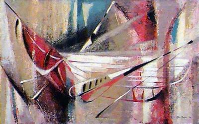 Abstract C oil painting