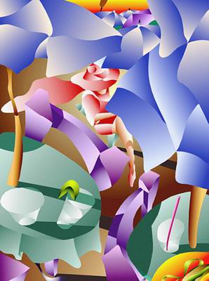 Abstract C oil painting