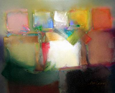 Abstract C oil painting