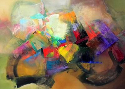 Abstract C oil painting