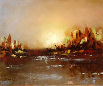 Abstract C oil painting