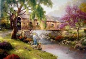 Thomas Kinkade oil painting