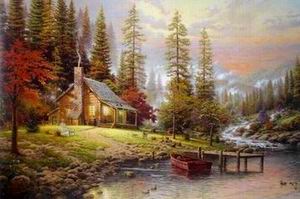 Thomas Kinkade oil painting