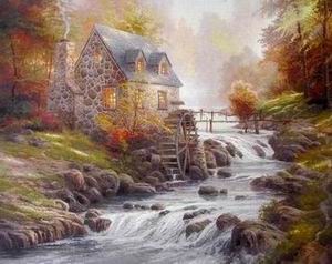 Thomas Kinkade oil painting