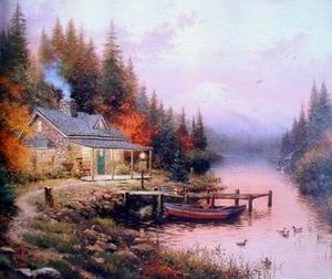 Thomas Kinkade oil painting