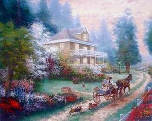 Thomas Kinkade oil painting