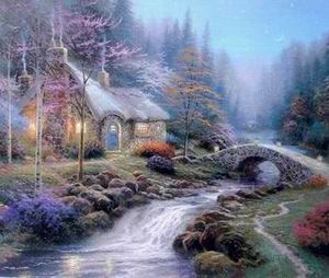 Thomas Kinkade oil painting