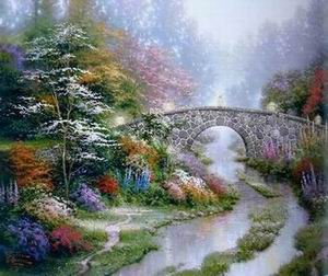 Thomas Kinkade oil painting