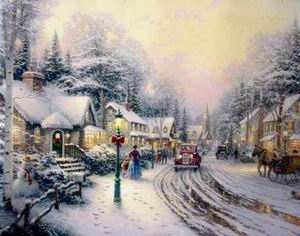 Thomas Kinkade oil painting