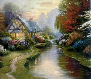 Thomas Kinkade oil painting