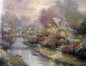 Thomas Kinkade oil painting