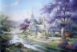 Thomas Kinkade oil painting