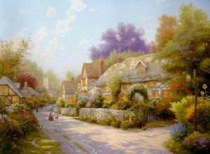 Thomas Kinkade oil painting