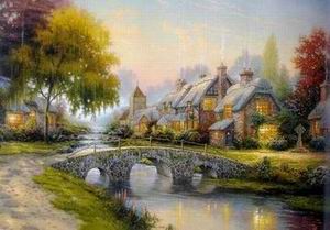 Thomas Kinkade oil painting