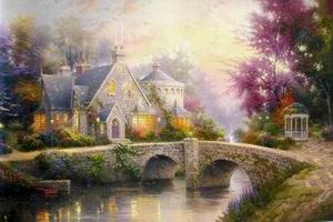 Thomas Kinkade oil painting