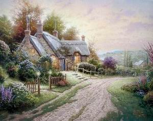 Thomas Kinkade oil painting